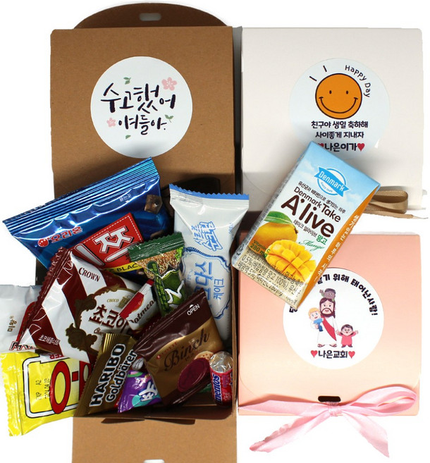 나나박스 프리미엄 리본 미니과자세트 구디백, 10개, 간식세트1호