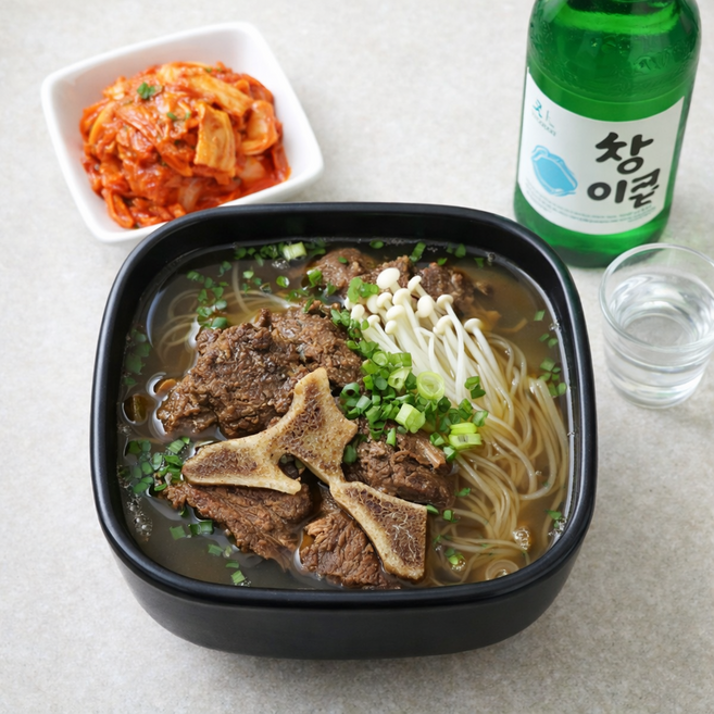 우마왕 경주 황리단길 맛집 한우 목뼈탕 갈비탕 800g 국내산 재료 밀키트 캠핑요리, 1개