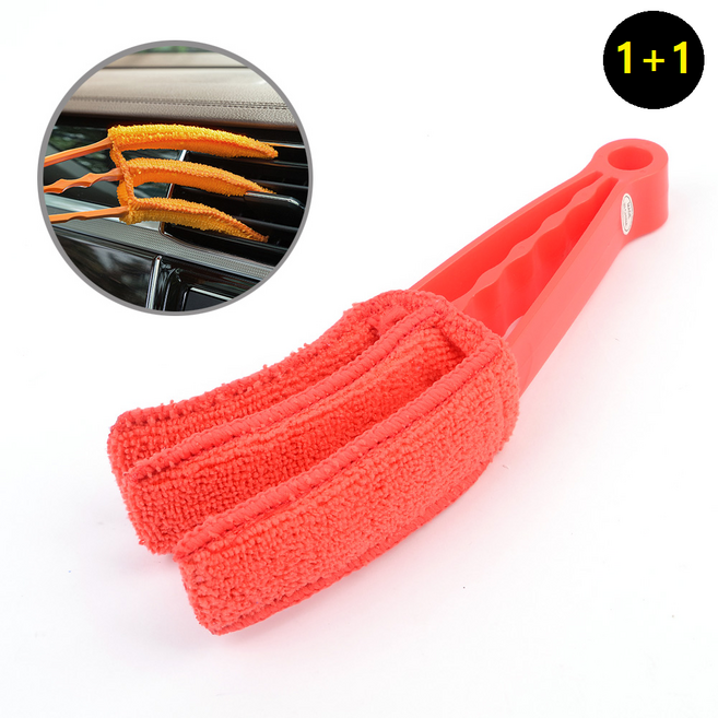 힘찬쇼핑_ 1+1 에어컨 환풍구 방충망 창문틀 블라인드 틈새 먼지 극세사 청소 브러쉬, 2P