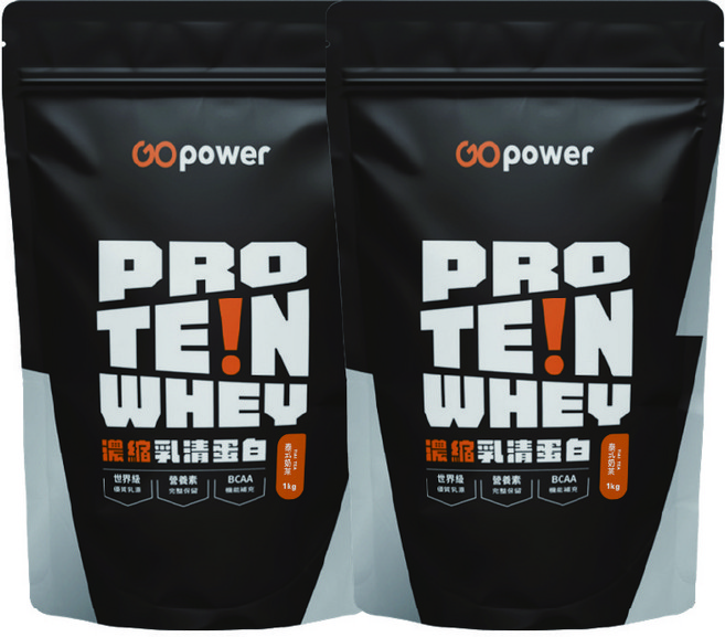GOpower 果果能量 濃縮乳清蛋白【泰式奶茶】高蛋白 健身補給, 2個, 1kg