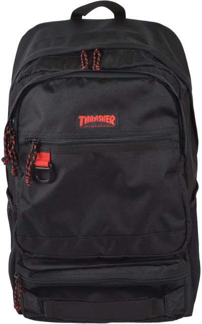 THRASHER 슬래셔 배낭 30L 배낭 남녀 겸용 맨즈 레이디스 블랙 레드 그레이 블랙 헤더 방수 발수 가공 통학용 학생 가방 가방 가방 thr-233-BKRD