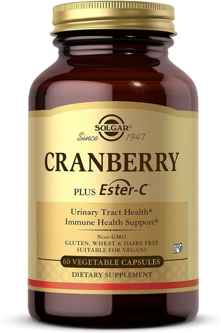 Solgar Cranberry Plus Ester-C 솔가 크랜베리 비타민 C 함유 60정, 1개 - 쿠팡