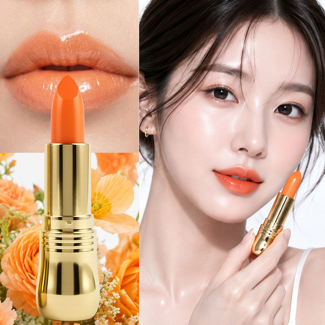 보니따 OR606플라워오렌지 잔잔한펄 볼륨있고 촉촉한 큐빅립스틱, 2개, 단일