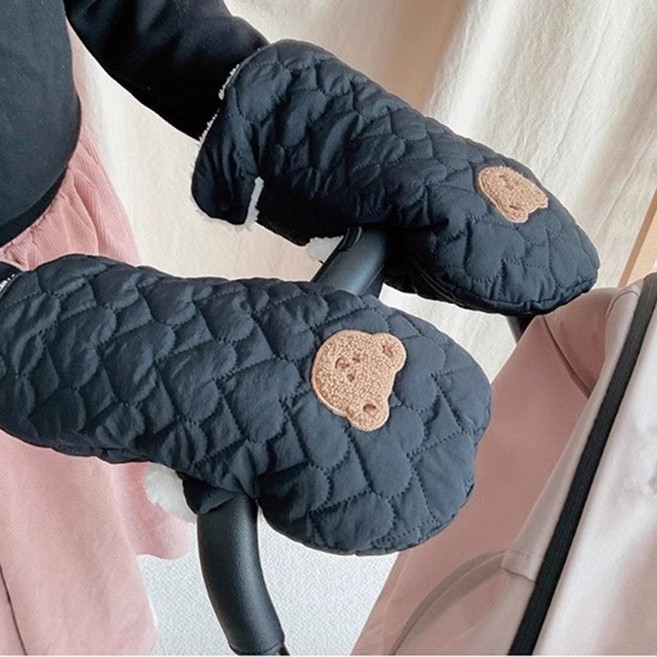 조이코코 유모차 방한장갑, 1개, 블랙