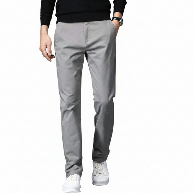 차쿠 남성 캐주얼 스판 바지 면바지 코튼 만능바지 작업복 외출 4계절 여름 겨울 기모 스판바지 중년 빅사이즈