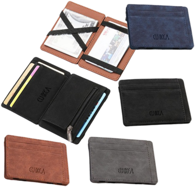 가죽 카드 지갑 매직 머니 클립 지폐 마술지갑 요술 남녀공용 홀인원 매직월렛 골프 라운딩 지갑 반지갑