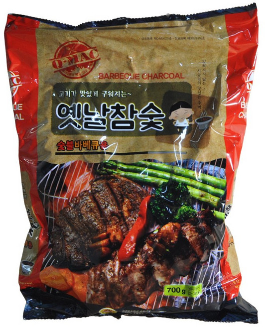 티원 옛날 참숯 700g 1봉 바베큐용숯 업소용 캠핑장 팬션숯 캠핑 화로, 1개, 1L