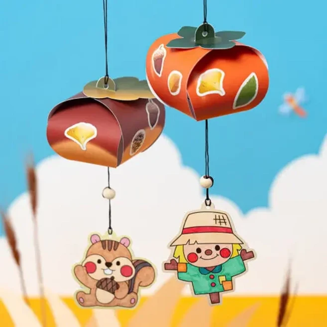 입체 가을 종이 모빌 만들기 DIY 키트 인테리어소품 방과후 초등, 다람쥐