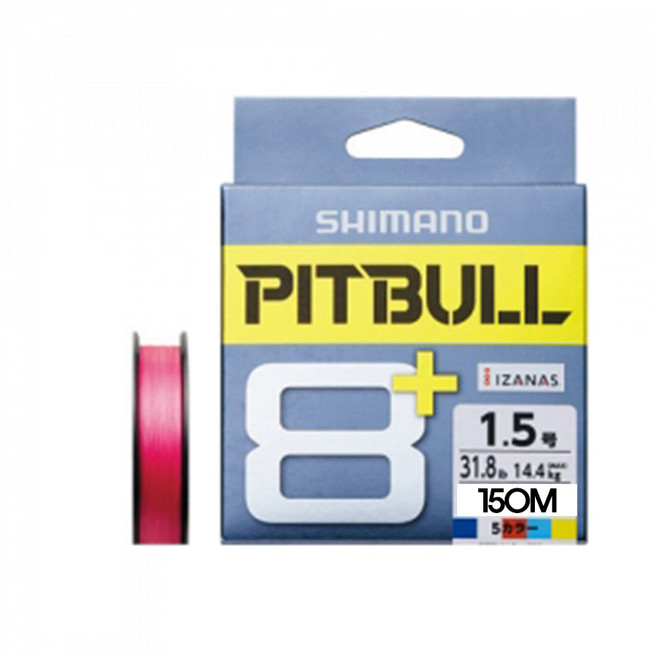 시마노 핏불 플러스 8합사 150m 핑크색 루어 원줄, 0.5호, 핑크, 1개