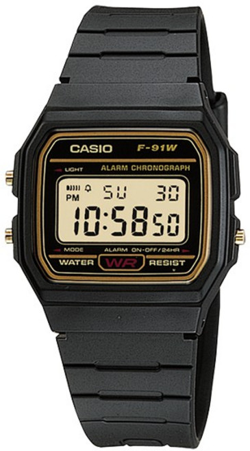CASIO 數位手錶 F-91WG-9 台灣公司貨 保固一年, 1支