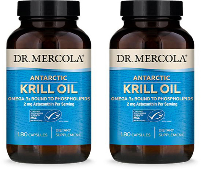 DR. MERCOLA 磷蝦油膠囊, 180顆, 2罐