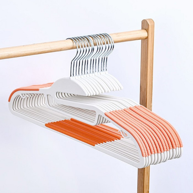 [목화상회] 3세대 논슬립 오픈형 옷걸이, 10개, 오렌지