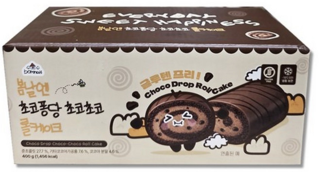 봄날엔 초코퐁당 초코초코 롤케이크 400g, 1개