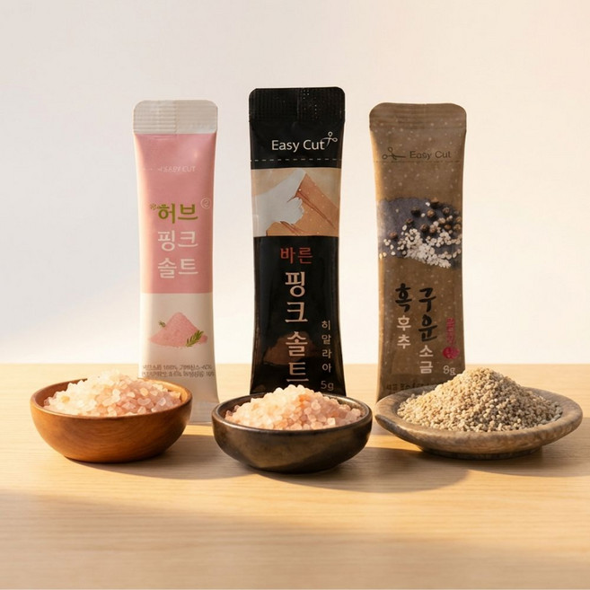 정담스토어 여행용 소금스틱 3종세트(3종류 x 10개 총30개입)