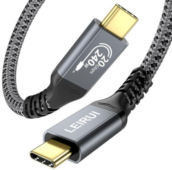 240W USB C to 케이블 PD 3.1 고속 충전 Type Thunderbolt 3/4 Samsung S23/22/21/20 iPad Pro MacBook용 3.2 Ge, 6.6FT, Braided