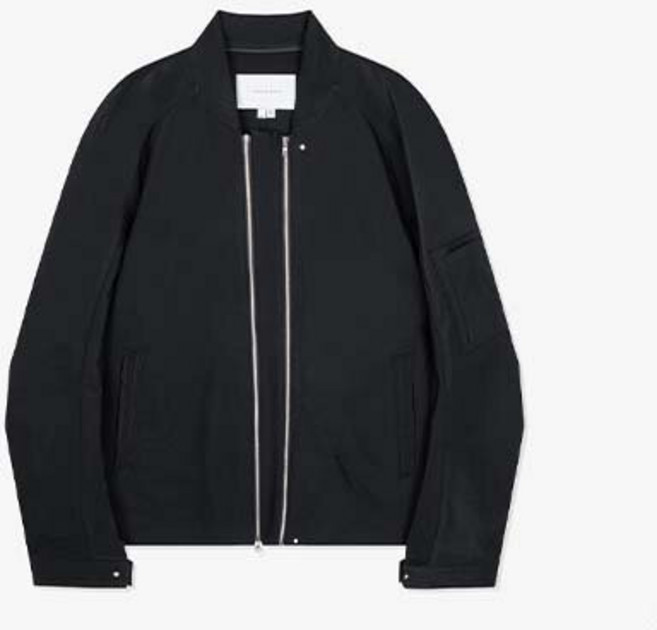 리버클래시 24SS LKS22319블랙 오버핏 크로스 지퍼 MA-1 자켓