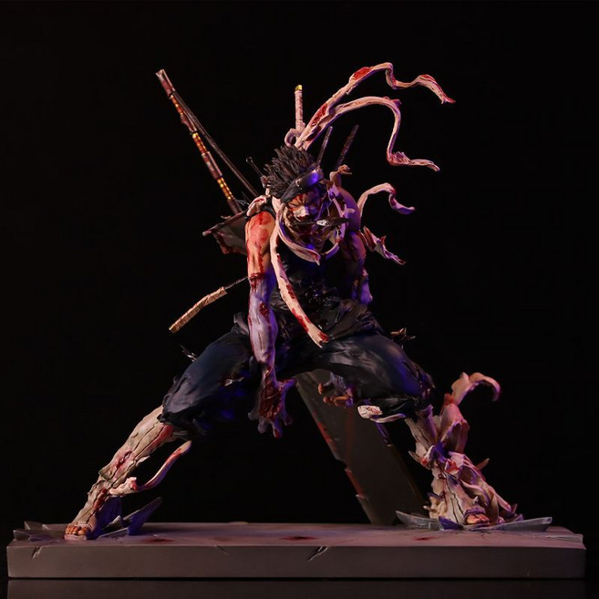 火影忍者 GK鐵幕共鳴 卡卡西 鼬 佐助 帶土 雷切 雕像 擺件, 1個, 鐵幕再不斬   高24