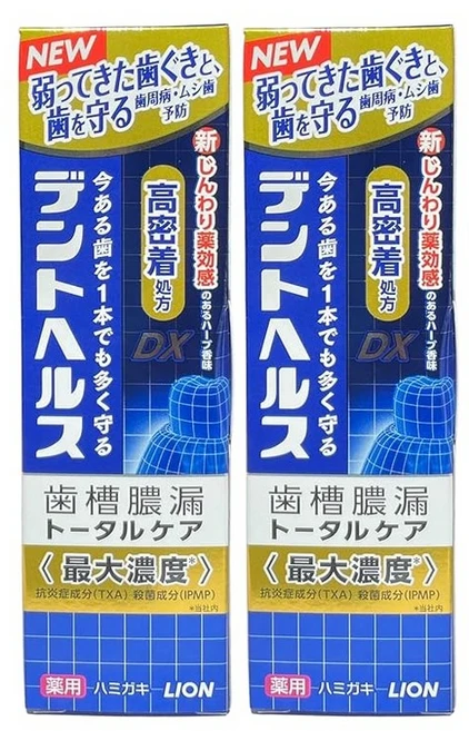 사자 덴트 헬스 약용 하미가키 DX 85g 2개 세트 치조 고름 치주병 구취 벌레 치아 예방, 1개, 1g - 쿠팡