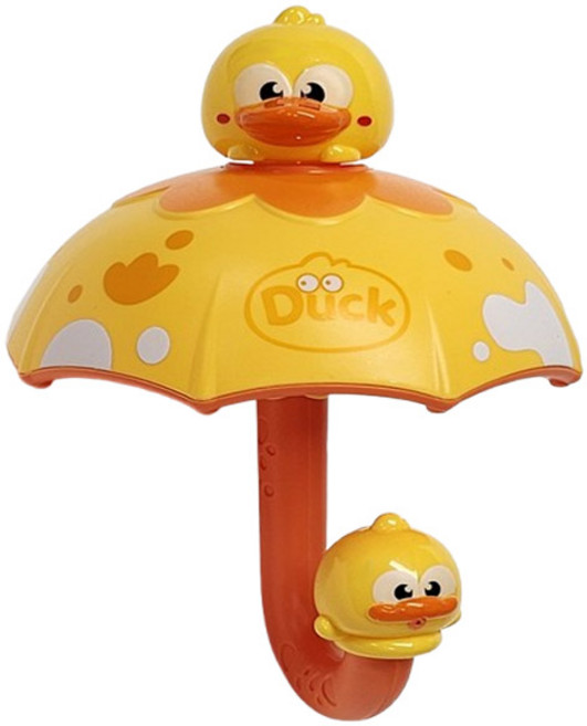 MDC 빙글빙글 오리 우산 샤워놀이 / 목욕놀이 물놀이장난감, 1개, 노랑