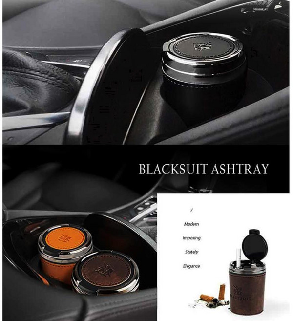 수입세단차량 고급진 미니 가죽 컵홀더재떨이 차량흡연 자동차담배 에쿠스 고급차량 수입세단, 1개