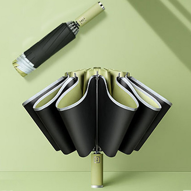 코즈홈 튼튼한 거꾸로 3단 자동우산 양산겸용 야광 경량 UV 차단