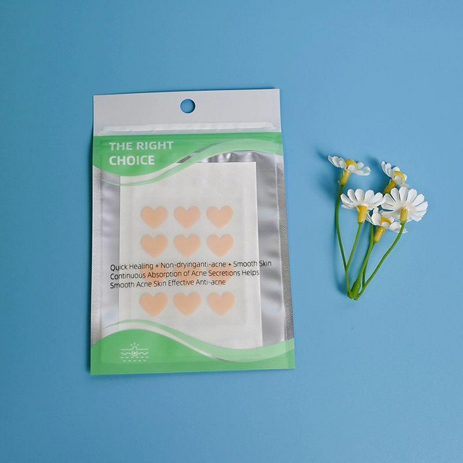 클라우드썬 여드름패치 방수 모양 패치 뾰루지 스팟 페이스커버 별여드름패치 별모양여드름패치, 1개, 12장 하트 디자인 그린 정장 가방 A