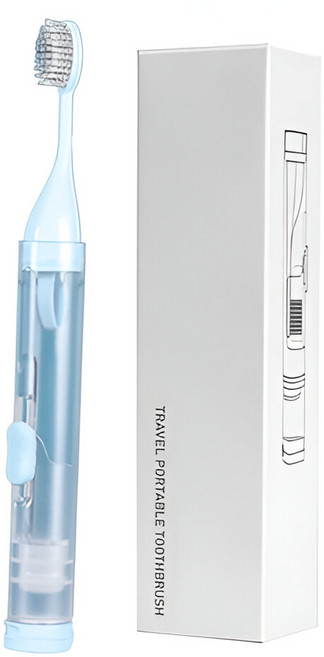 라베코 치약 올인원 키트 여행용 칫솔 스카이블루, 1개입, 1개