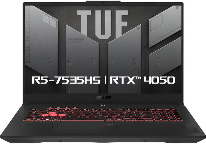 에이수스 2024 TUF GAMING A17 17.3 라이젠5 지포스 RTX 4050, Mecha Gray, 512GB, 16GB, Free DOS, FA707NU-HX063
