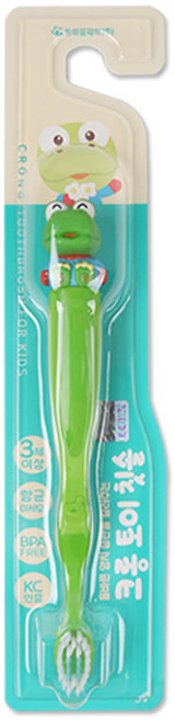 케이엠제약 크롱 토이 유아칫솔, 혼합색상, 4개
