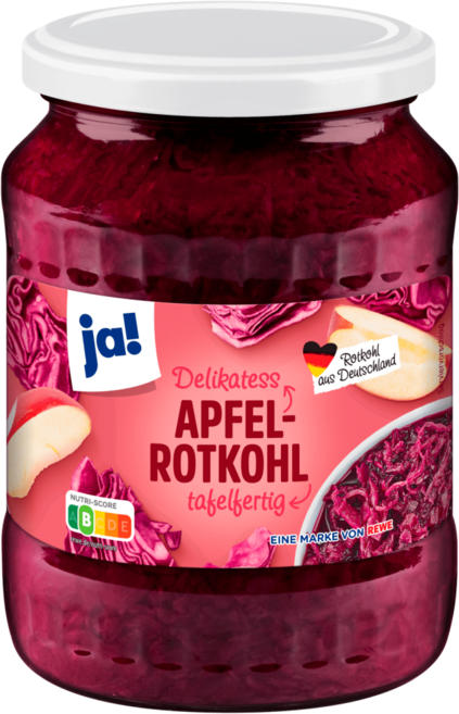 야! Ja! 사과 & 적양배추 사우어크라우트 680g(병), 1개, 680g