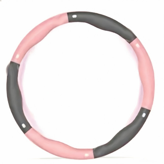 可拆式按摩呼拉圈，組合式便攜，8節設計，適合成人兒童, 六節兒童粉灰, 1個, 900g