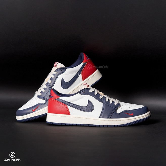 Nike Air Jordan 1 OG 男 深藍紅 霍華德大學配色 皮革 休閒鞋