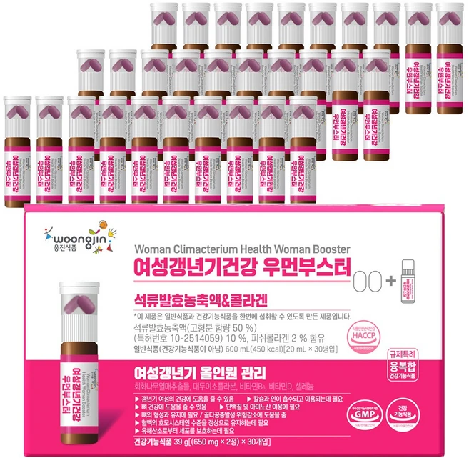 웅진 여성갱년기 영양제 우먼부스터 호르몬 에스트로겐, 1세트, 30회분 - 쿠팡
