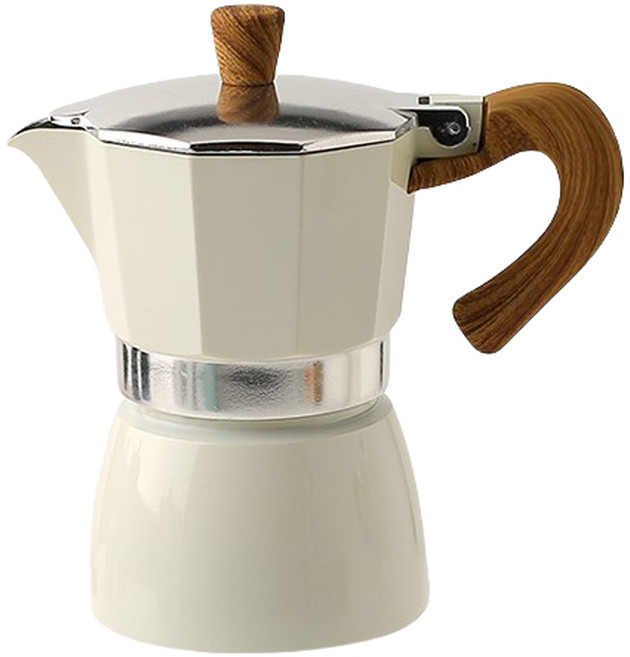 가와시마야 하우스 이탈리아 모카 포트 150ml CJ-118, 밀크 화이트, 1개
