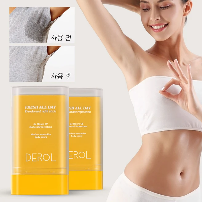 강력한 땀 냄새 제거 체취 완화 겨드랑이 땀 억제제 효과적인 겨드랑이 냄새 제거로 상쾌한 하루 유지, 4개, 18g - 쿠팡