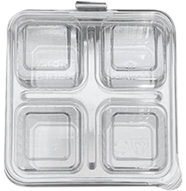 버디팩 원터치 4칸 반찬용기 JS-15154 PET/400개 ini+7985FD, 1개, 1개, 플라스틱(PP)