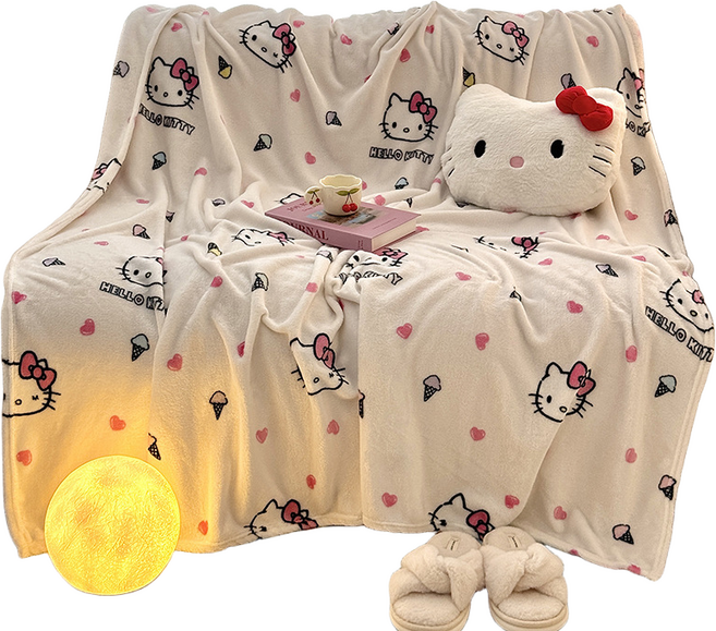 산리오 사계절 극세사 담요 낮잠 거실담요 직장인 사무실 무릎 담요