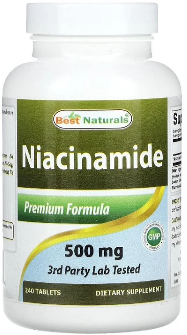 베스트내추럴스 나이아신아마이드 500mg Niacinamide 타블렛 240정 - 쿠팡