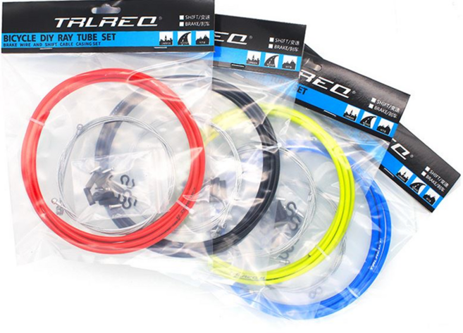 자전거 브레이크 케이블 세트 올인원 변속 기어 와이어 선 속선 겉선 MTB 로드 시마노, 블랙, 올인원브레이크선세트