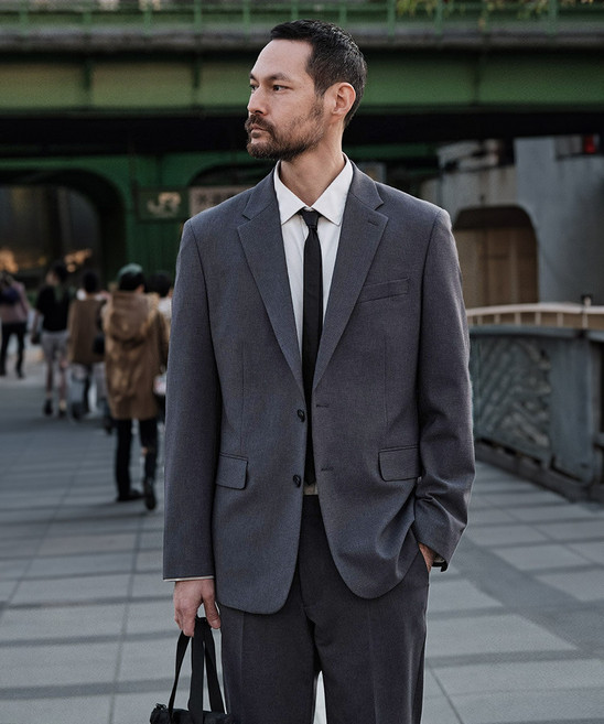 [STCO] 남성 여름 Motion-Free 쿨터치 수트 세트 클래식핏 그레이