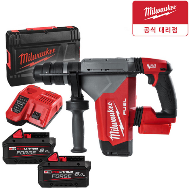 밀워키 M18 FHP-802X 충전 함마드릴 18V 포지 8.0Ah 배터리2개 세트 앙카, 1개, 본품 + 배터리2개이상