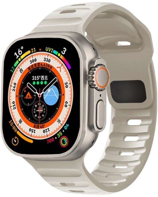 Fegwilde 애플워치 호환 계단 실리콘 스포츠 스트랩 밴드 11 10 9 8 7 6 SE1/2/3 49/45/44/42/41/40/38mm 울트라1/2/3 스트랩, 별빛