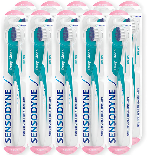 센소다인 딥클린 초미세모 칫솔, 10개, 1개입