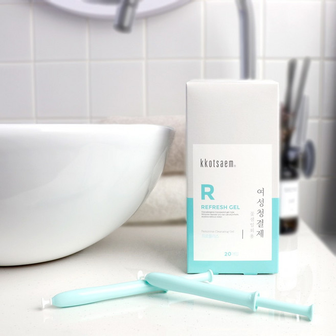 꽃샘 리프레쉬젤 일회용 여성청결제 여성세정제 이너워시, 1.7g, 20개