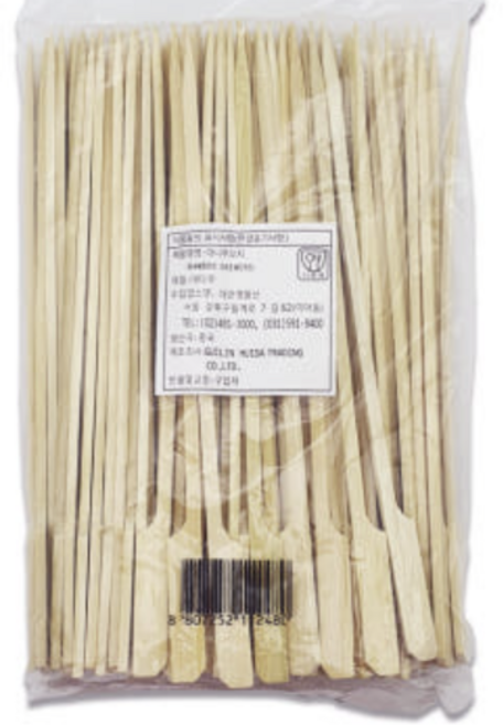 블룸엣홈 대나무 손잡이 꽂이 대, 100개, 3개