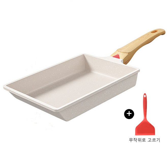 계란말이팬 세라믹코팅 실리콘 뒤집개 세트, 1세트, 하얀색