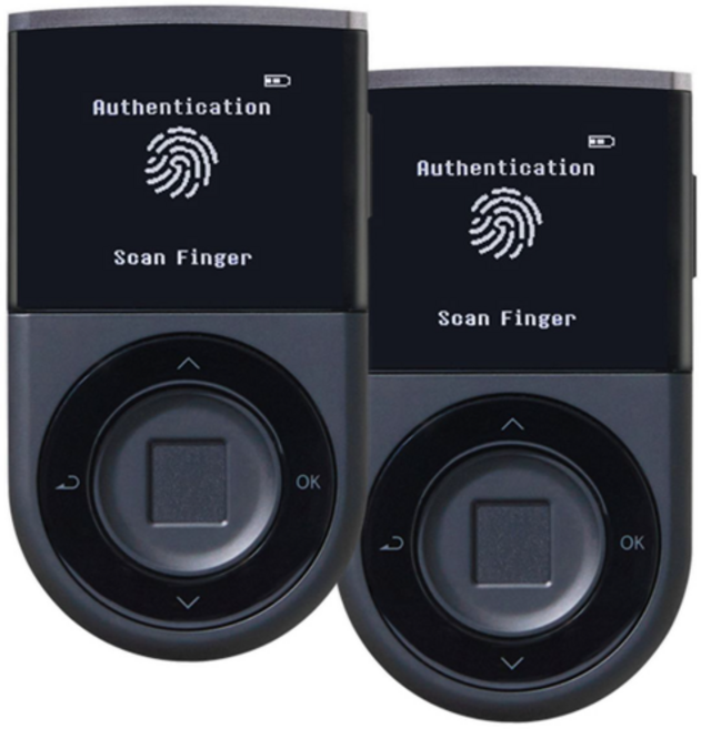 디센트 (D'CENT) 하드웨어 암호화폐 지갑 콜드월렛 하드월렛 지문인증형 2X 패키지, 1MB