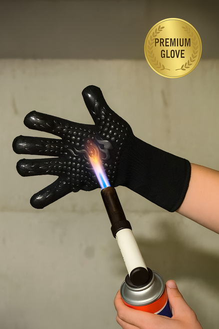 마그마 방염장갑 내열장갑 바베큐 캠핑 화로대, 블랙, 1개