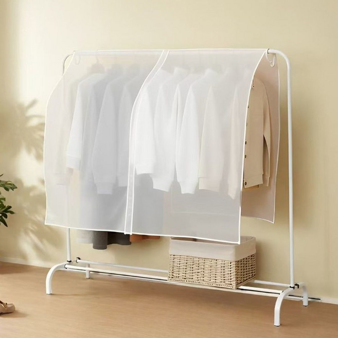 먼지차단 행거 의류커버 의류 가림막 덮개커버, 2개, 1개입