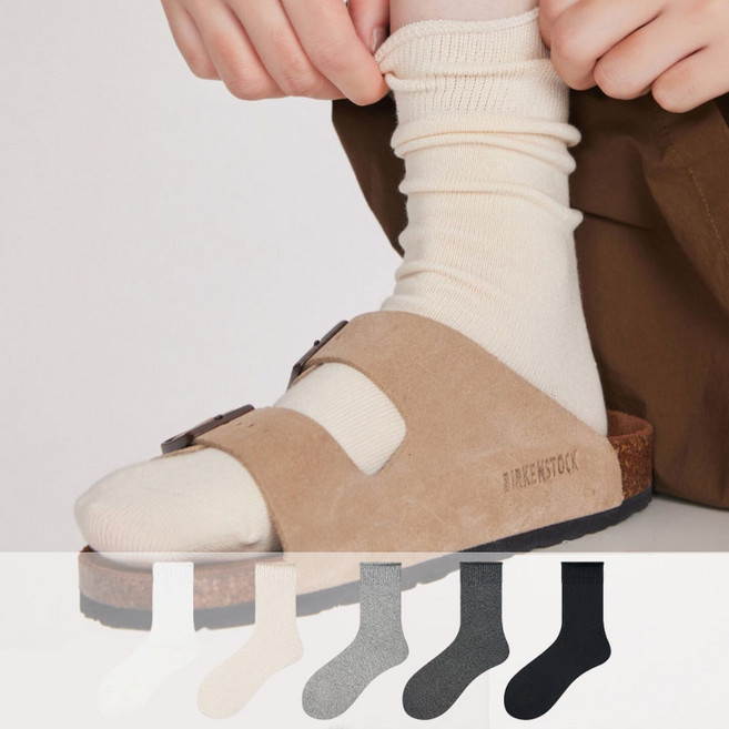 Banjiwu 여성 양말 무지 겨울 양말 중목 양말 장목 양말 중목 양말 운동 양말 압박 양말 패션 양말 면 양말 5족 세트